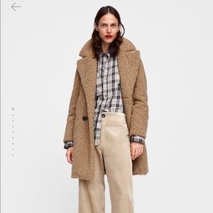 Zara shearling textured coat